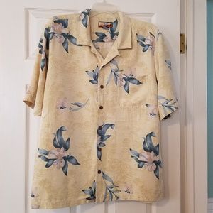 Havana Jack's Cafe Hawaiian silk button down shirt